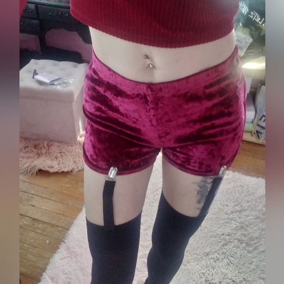 LAST 1! Dolls Kill X Leg Avenue black thigh Highs with garter clips attached! - Picture 3 of 16